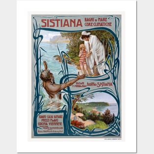 Sistiana Italy Vintage Travel Poster 1900 Posters and Art